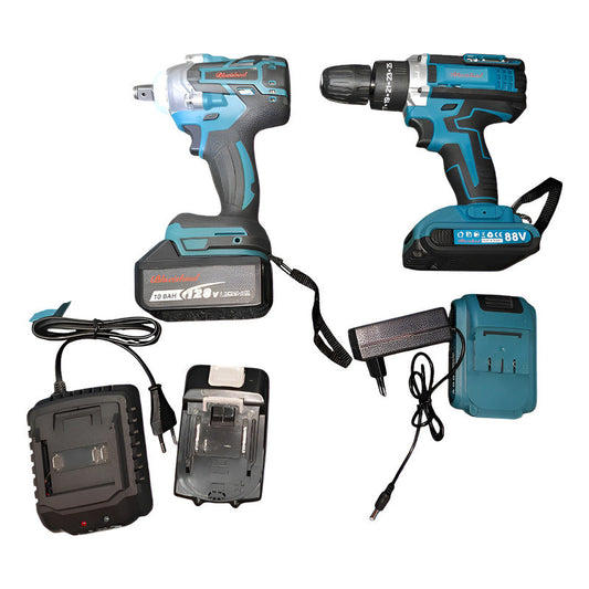 Kit Llave De Impacto Y Taladro Inalambrico Mas Herramientas Agua 220v 50hz