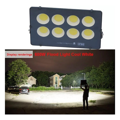 Foco Led De Lupa Reflector 600w Exterior Estadio Impermeable Gris Oscuro Fría