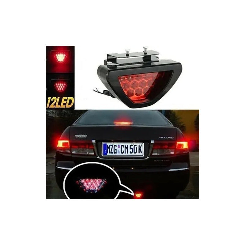 Luz De Stop De Freno Auxiliar Triangular Led Roja 12v