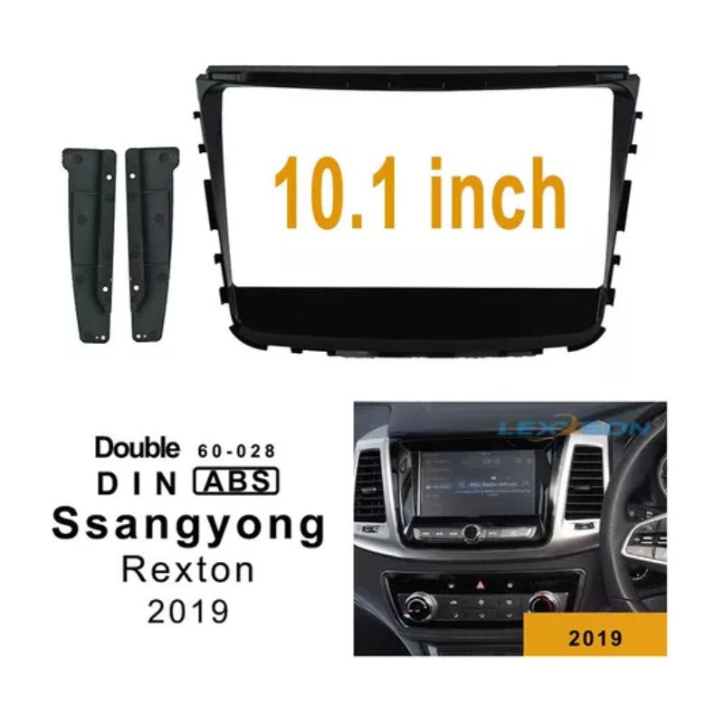 Bisel Adaptador Radio Ssangyong Musso Rexton 2018+ 10.1pul Negro