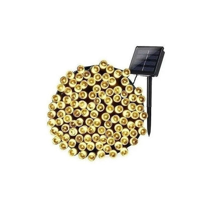 Guirnalda Led Solar X2 Fria 100 Led Luz 10 Metros Ext E Int