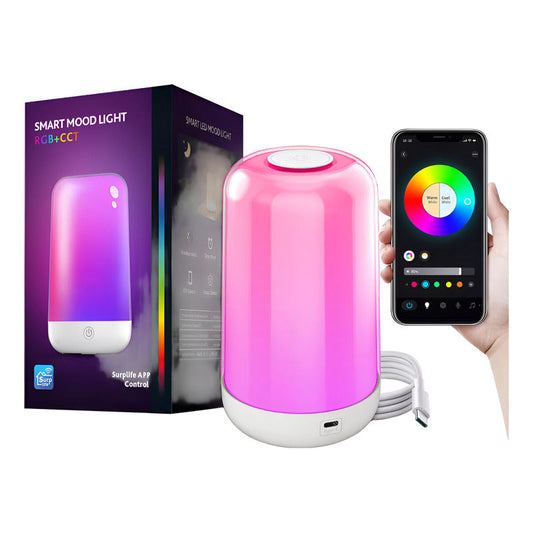 Lampara De Noche Para Bebe App Inteligente Sincroniza Musica Blanco Transparente