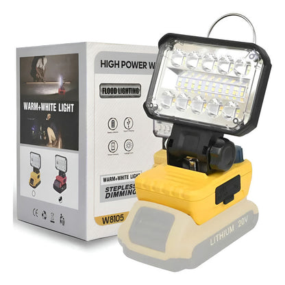 Foco Led De Trabajo 100w Portátil Recargable Minero 12v/220v Rojo Blanco Frío