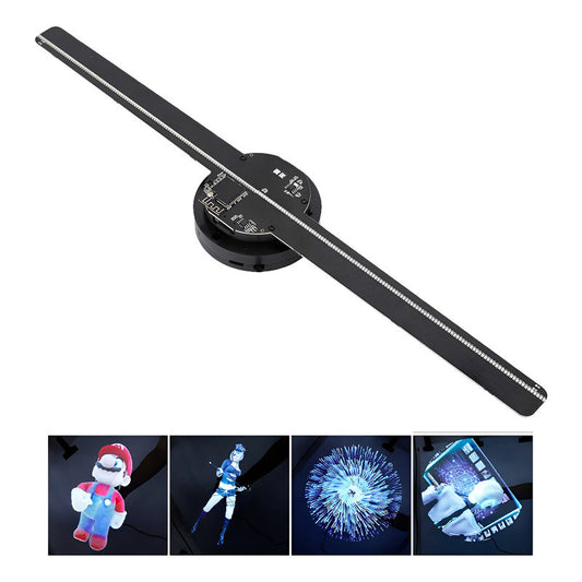 Proyector De Holograma 3d Publicidad Pantalla Ventilador Negro