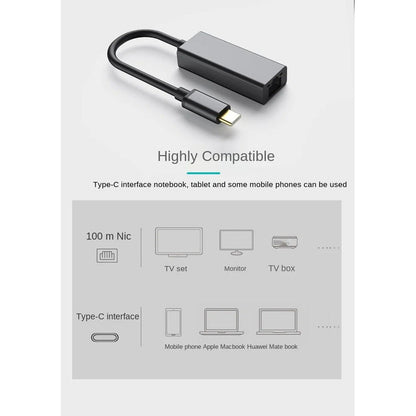 Adaptador Usb C A Rj45 Lan Ethernet Gigabit 10/100/1000mbps
