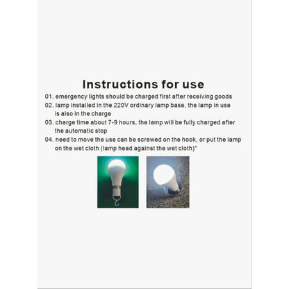 Pack X5 Ampolleta Led E27 Recargable Luz Emergencia Led