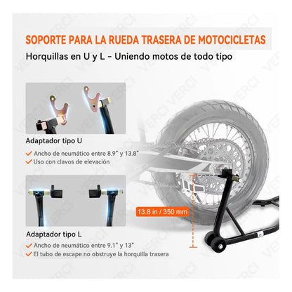 Caballete Para Motos Soporte Elevador Trasero Y Delantero