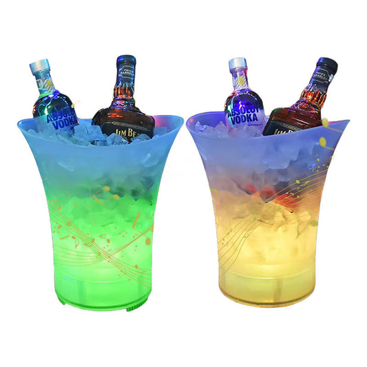 Pack X2 Hielera Con Parlante Luces Led Bluetooth Recargable Opaco Transparente