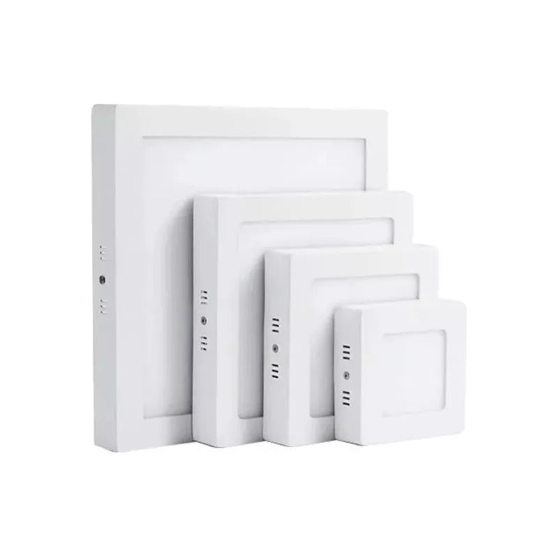 Pack X2 Panel Led Sobrepuesto 18w Foco Plafon Redondo Cuadra Cuadrado