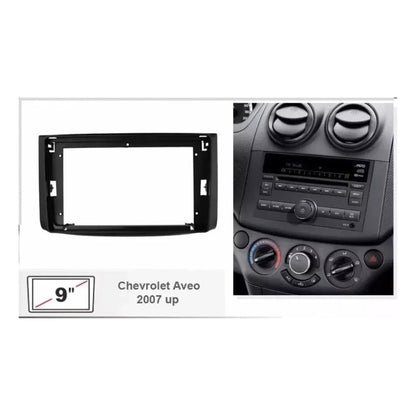 Bisel Adaptador Radio 9 Pulgadas Chevrolet Aveo/captiva 07 Negro