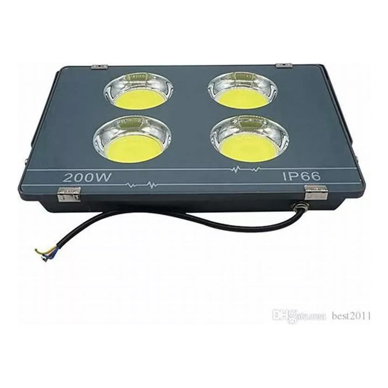 Foco Led De 200w Cultivo Proyector Estadios Exterior Ip67 Gris Blanco Frío