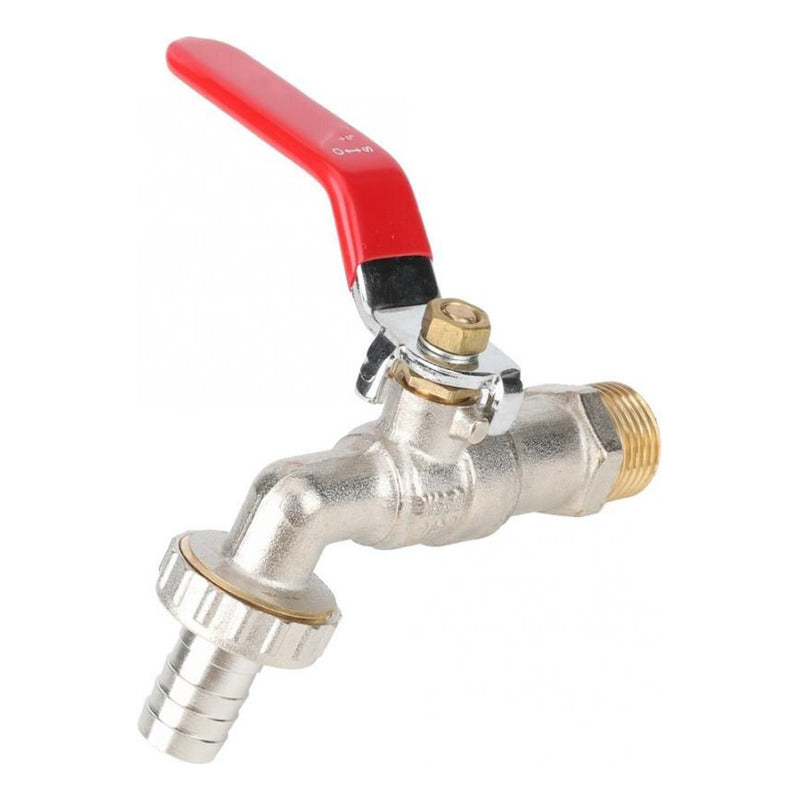 Llave De Paso Grifo Bola Jardin Metalica 1/2''
