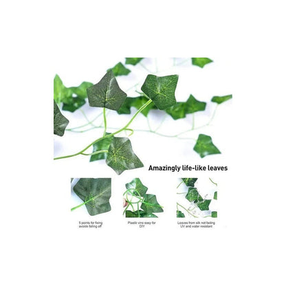 Guirnalda De Luces Led Solar Hojas De 10 Mts Enredadera