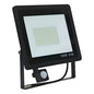 Foco Proyector 100w Pack X2 Con Sensor De Movimiento 220v Negro