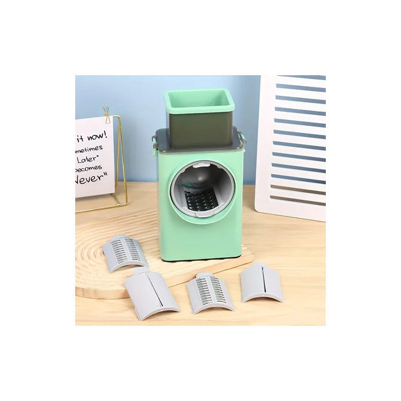 Rebanador Rayador Cortador De Queso Vegetales Frutas Verde Claro