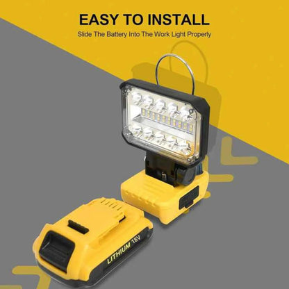 Foco Led De Trabajo 100w Portátil Recargable Minero 12v/220v Rojo Blanco Frío