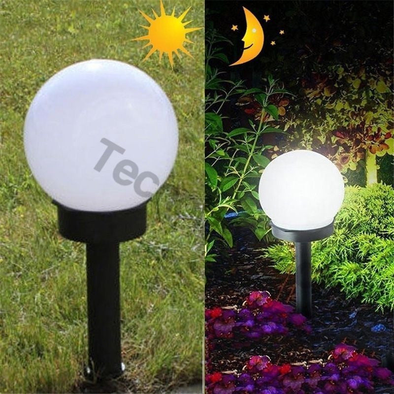 Pack 6 Foco Led  Solar Estaca Decoracion Globo Para Jardín  Blanco
