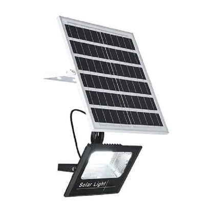 Foco Solar 800w Led + Panel Solar Y Control Remoto Negro Fría