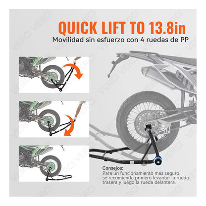 Caballete Para Motos Soporte Elevador Trasero Y Delantero