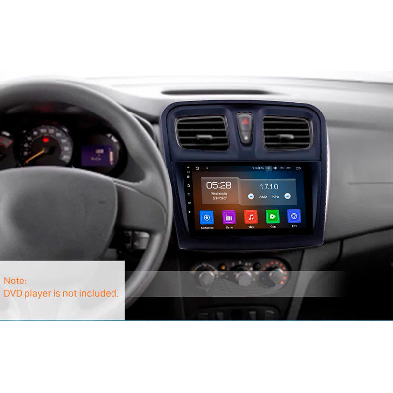 Bisel Adaptador Radio 9 Pulgadas Renault Symbol Sandero 2014 Negro